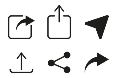 Paylaşım simgesi. Vektör çizimi. EPS 10. Resim yükle.