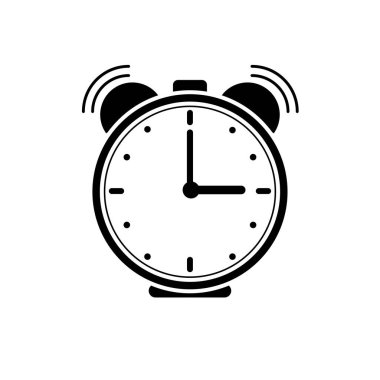 Alarm saat simgesi. Vektör çizimi. EPS 10. Resim yükle.
