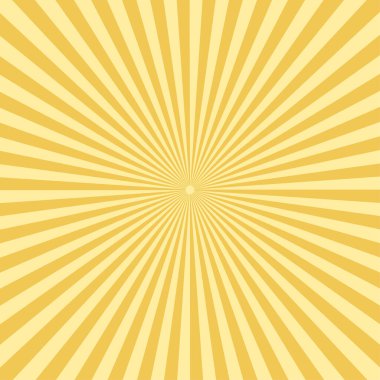 Işıl ışıl sarı ışınlı güneş patlaması deseni. Ilık, parlayan güneş ışığı etkisi. Parlak, enerjik tasarım. Vektör çizimi. EPS 10. Resim yükle.
