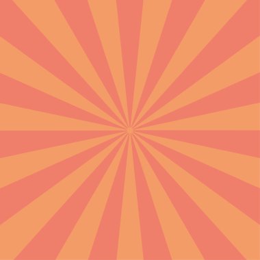 Dinamik ışınlı sıcak turuncu radyal eğim. Canlı güneş patlaması arka planı. Retro güneş deseni. Vektör çizimi. EPS 10. Resim yükle.