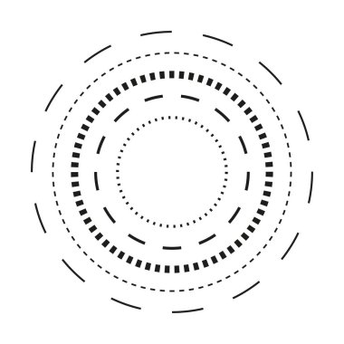 Siyah ve beyaz soyut dairesel geometrik desen. EPS 10. Resim yükle.