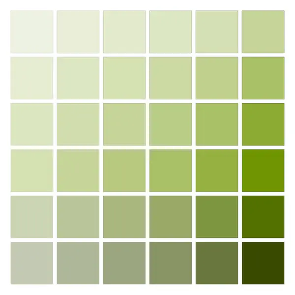 Gradient Shades Green Color Palette Vector Illustration Eps Stock Image — Stock Vector