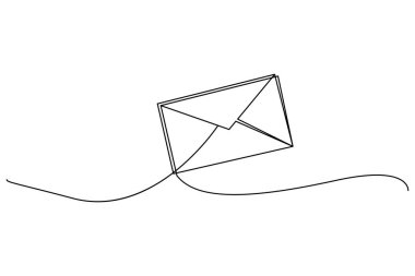 Akış Çizgisi EPS 10 ile Minimalist Çizgi Sanat Zarfı