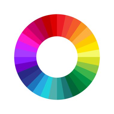 Renkli tekerlek vektörü. Parlak eğim halkası. Canlı spektrum simgesi. Renkli tasarım çizimi. EPS 10.