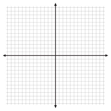 Grafik kağıt simgesi. Eksenli şebeke. Siyah oklar. Vektör çizimi. EPS 10.