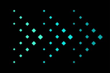 Mavi ok simgesi. Gradyan elmas deseni. Doğru yön vektörü. Siyah arka plan. EPS 10.