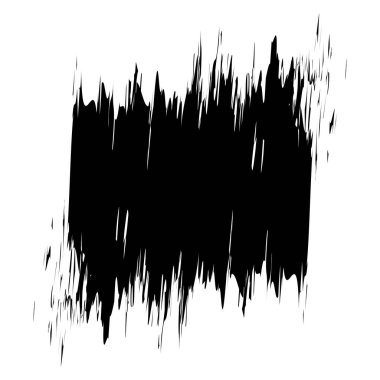 Siyah boya fırçası. Grunge soyut vuruş. Sert mürekkep dokusu. Vektör çizimi. EPS 10.