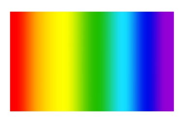 Gökkuşağı arkaplanı. Canlı renk spektrumu. Yatay karışım geçişi. Renkli vektör arkaplanı. EPS 10.