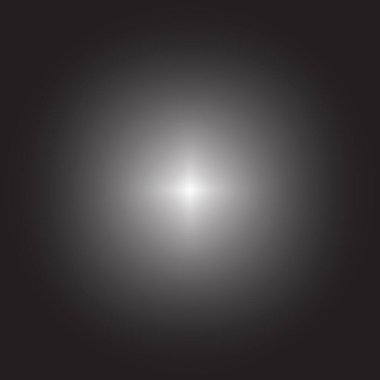 Siyah beyaz radyal eğime. Merkezi parlak parıltı. Pürüzsüz ışık geçişi. Vektör arkaplanı. EPS 10.