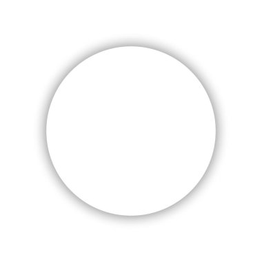 Yumuşak gölge efektli basit bir beyaz daire. Bir düğmeyi ya da tasarım ögesini temsil eder. EPS 10.