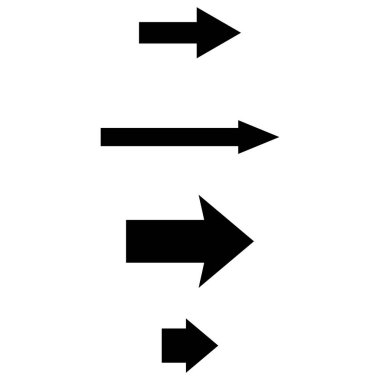 Ok simgeleri. Siyah yönlü şekiller. Navigasyon sembolleri. Vektör koleksiyonu. EPS 10.