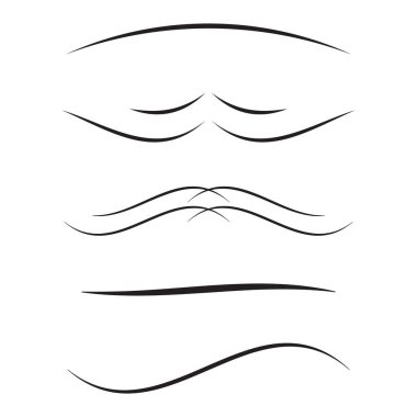 Soyut eğri çizgiler. Dekoratif dalga deseni. Yumuşak vektör vuruşları. Tek renkli grafik tasarımı. EPS 10.