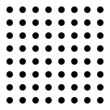 Siyah nokta deseni. Minimum geometrik doku. Simetrik ızgara düzeni. Basit vektör arkaplanı. EPS 10.
