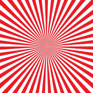 Red radial stripes. Bold geometric burst. Abstract striped background. Vector dynamic pattern. EPS 10. clipart