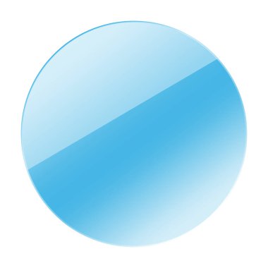 Blue circular shape. Glossy glass sphere. Bright gradient icon. Vector simple design. EPS 10. clipart