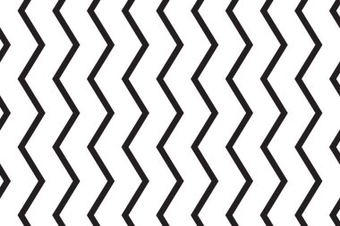 Zigzag desenli tasarım. Kalın simge çizgileri. Tek renkli dalgalı çizgiler. Vektör soyut şekli. EPS 10.