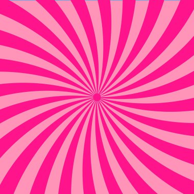 Pembe spiral arka plan. Radyal çizgili desen. Optik illüzyon etkisi. Vektör soyut sanat. EPS 10.