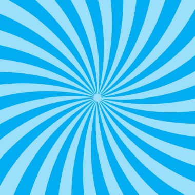 Mavi spiral ışınlar. Soyut radyal desen. Hareketli bir etki. Vektör modern arka plan. EPS 10