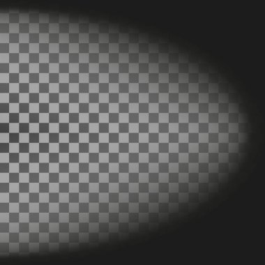 Yatay ışıklandırma kaplaması. Işık eğimli şekil. Şeffaf dama tahtası dokusu. Vektör ışıltısı etkisi. EPS 10.