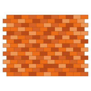 Turuncu tuğla deseni. Kırmızı kahverengi yapı. Kusursuz duvar dokusu. Vektör inşaat geçmişi. EPS 10.