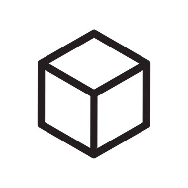 Isometric küp simgesi. Üç boyutlu soyut şekil. Minimum kara kutu. Vektör geometrik form. EPS 10.