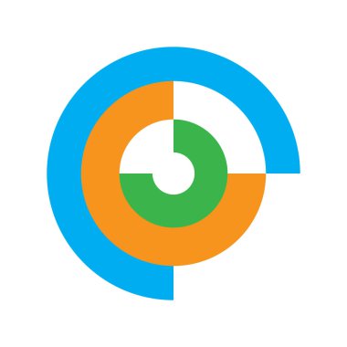 Renkli pasta grafiği. Veri segmenti şeması. İstatistiksel vektör çarkı. Bilgi grafikleri görüntüleme. EPS 10.