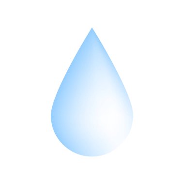 Su damlası simgesi. Mavi sıvı sembol. Temiz indirme vektörü. Saf su elementi. EPS 10.