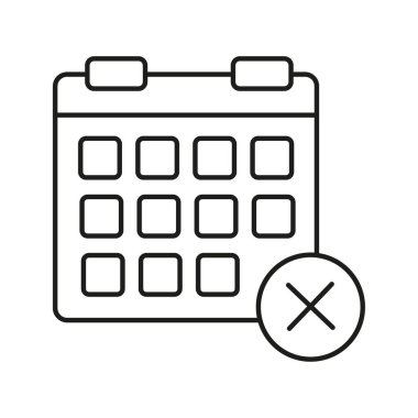 Takvim kapatma simgesi. Olay simgesini sil. Tarih Vektörünü iptal et. Zamanlama işaretini sil. EPS 10.