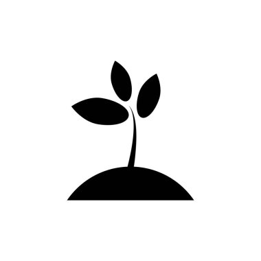 Filiz bitkisi ikonu. Tohum yetiştirme sembolü. Toprak yetiştirme grafiği. Vektör doğa kavramı. EPS 10.