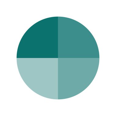 Renk paleti çizimi. Güzel deniz mavisi parçaları. Dairesel şekil vektörü. Gri ve mavi renkler. EPS 10.