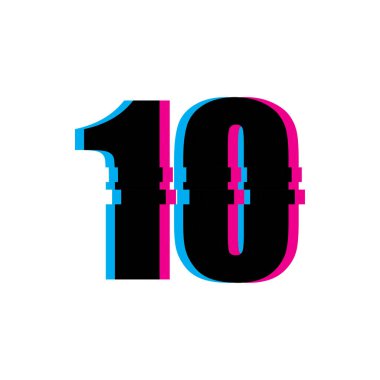 10 numaralı vektör. Arıza etkisi bozulması. Dijital ekran gürültüsü. Bozuk veri sembolü. EPS 10.