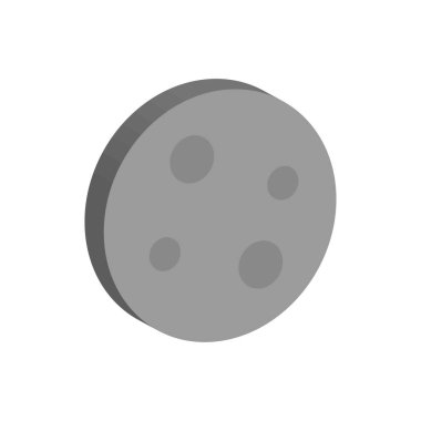 Dolunay çizimi. Ay küresi tasarımı. Gece gökyüzü sembolü. Vektör uzayı simgesi. EPS 10.