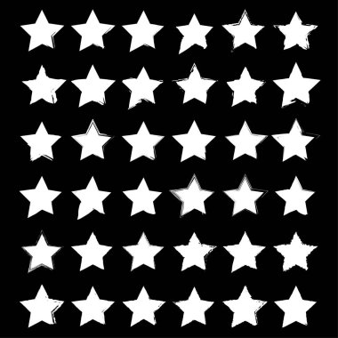 Kusursuz yıldız deseni. Geometrik şekil dokusu. Tek renkli vektör arkaplanı. Beyaz gökyüzü arkaplanı. EPS 10.