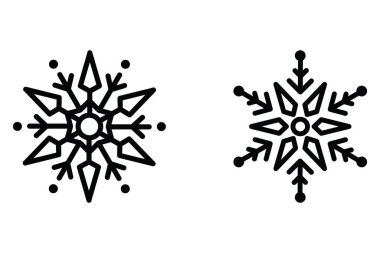 Kar Tanesi Simgesi Şık Kış Sembol Logosu Tasarımı