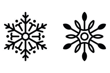 Kar Simgesi Minimalist Kar Tanesi Logosu Tasarımı