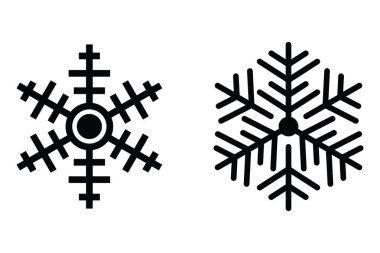 Kar Tanesi Sembolü Kış Temalı Vektör Logosu