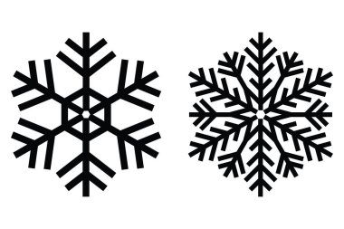 Kış için Şekillendirilmiş Kar Tanesi Logo Vektörü Amblemi