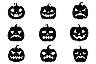 Korkunç Jack O Lantern Vektör Cadılar Bayramı Koleksiyonuna Karşı