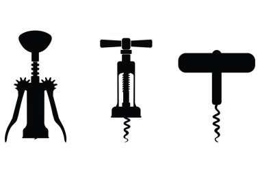 Timsah Klipsi ve Kıskaç Siluet Simgesi Vektörü Ayarla