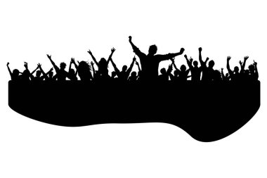 Bir Konserde Alkışlayan Kalabalığın Silueti