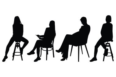 Bardaki Şehvetli Kadın Silueti Seksi Kadın Pozisyonları Yazan: Sandalye Vektörü Resimleri Beyaz Arkaplanda