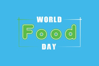 Olumsuz Boşlukta Çatal ve Kaşık Simgesiyle Düz Dünya Yemek Günü Logosu