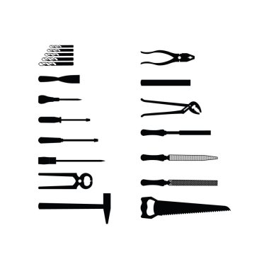 Ağ Tasarımı Yazdırma Ortamı ve Teknik Resimler için Siyah Vektör Simgeleri Beyaz Arkaplanda İzole Edildi