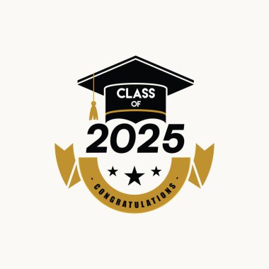 2025 Mezuniyet Sınıfı Tasarım Paketi Cap, Scroll ve Öğrenciler, Yıllıklar ve Törensel Grafikler İçin Tebrik Mesajı