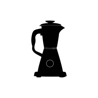 Silüet ve İnce Hat Mutfak Karıştırıcı Tasarımı içeren Simge Vektör Resimlerini Beyaz Arkaplandaki Yemek Araçları ve Web Kullanımı BlenderName