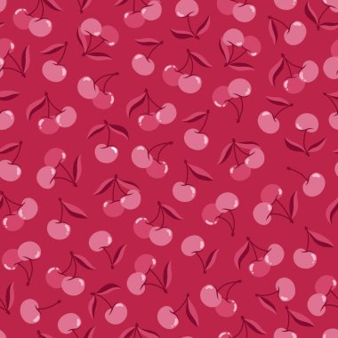 Kusursuz kiraz deseni renkli Viva Magenta