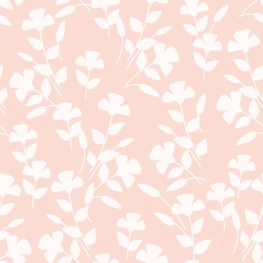 Seamless background of flowers in pastel colors