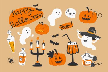 Cadılar Bayramı Element Kümesi, Balkabakları, Fenerler, İksir, Süpürge ve Hayalet