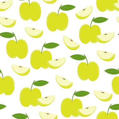 Beyaz arka plan üzerinde elma ile Seamless Modeli