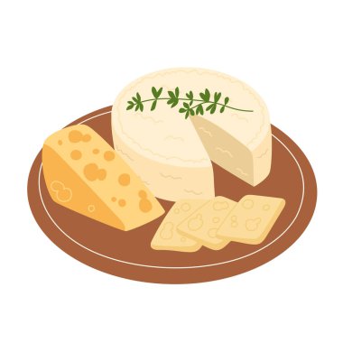 Tahta Tahta Üzerinde Geleneksel Fransız Peynir Tabağı